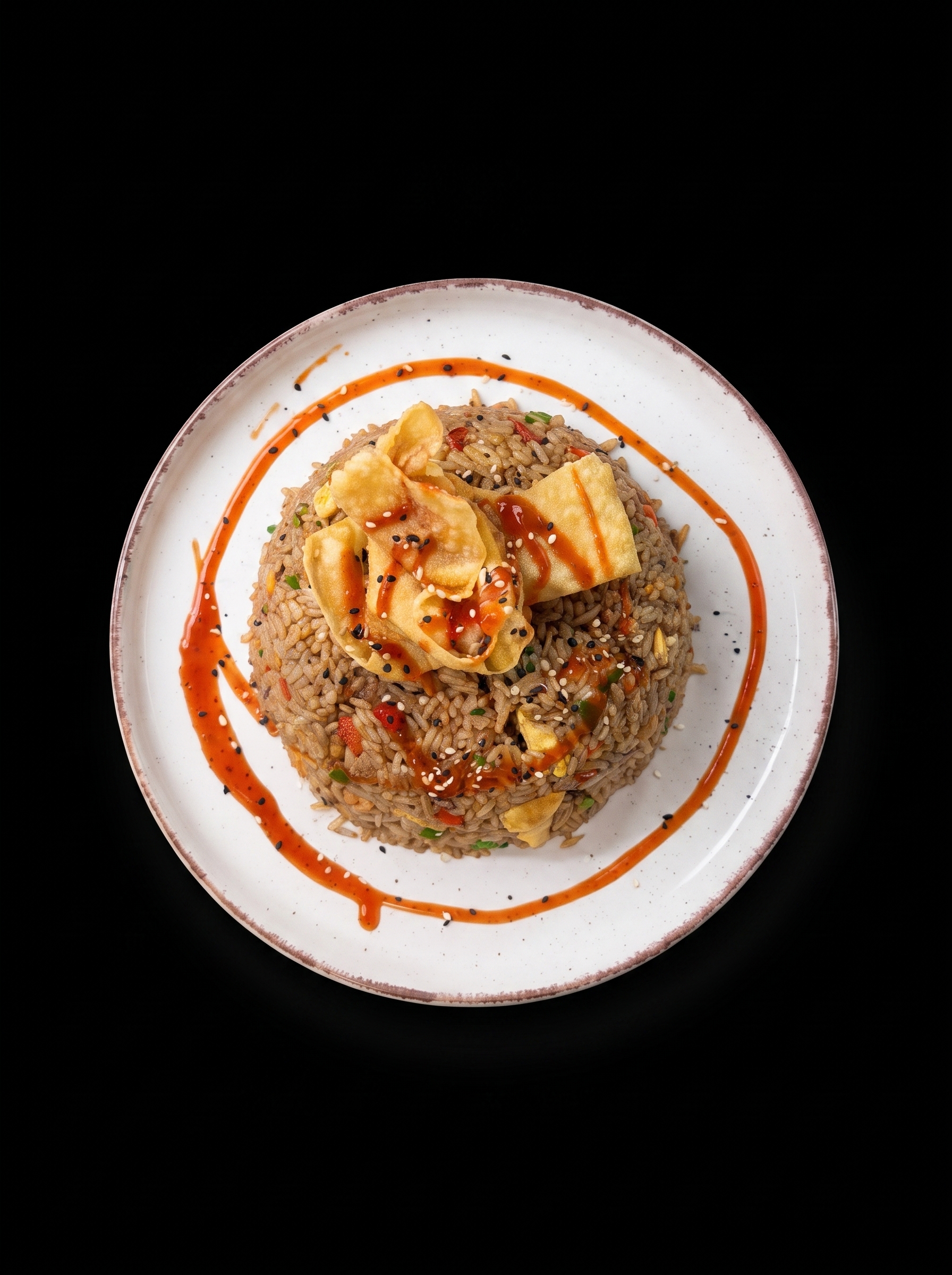 Arroz chaufa salteado al wok